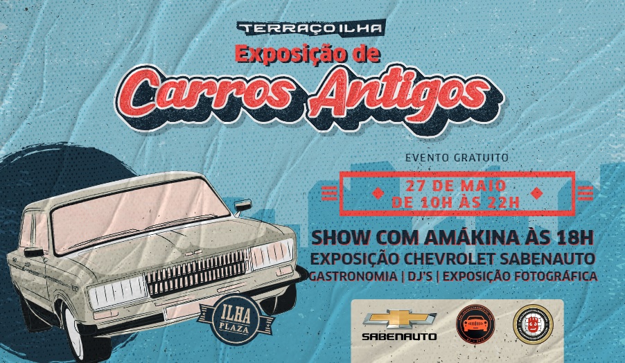 Ilha Plaza terá exposição gratuita de carros antigos - ABC da Comunicação