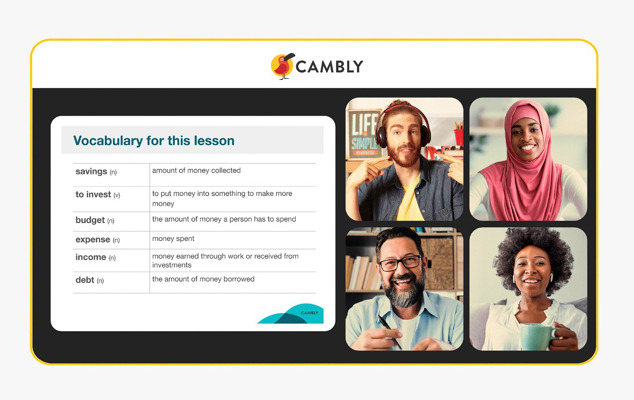 Aulas de inglês online em grupo com Cambly - New