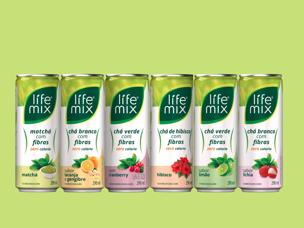 Life Mix lan a ch s funcionais de zero calorias em latas de 290 ml